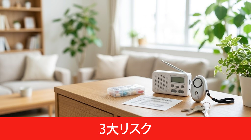高齢者の一人暮らしに潜む3大リスク