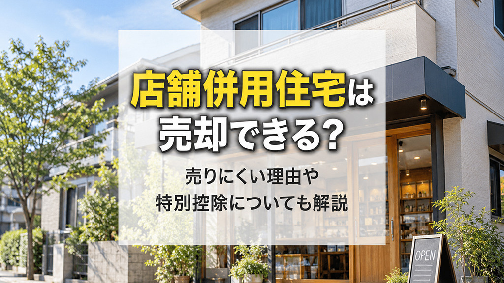 店舗併用住宅は売却できる?売りにくい理由や特別控除についても解説