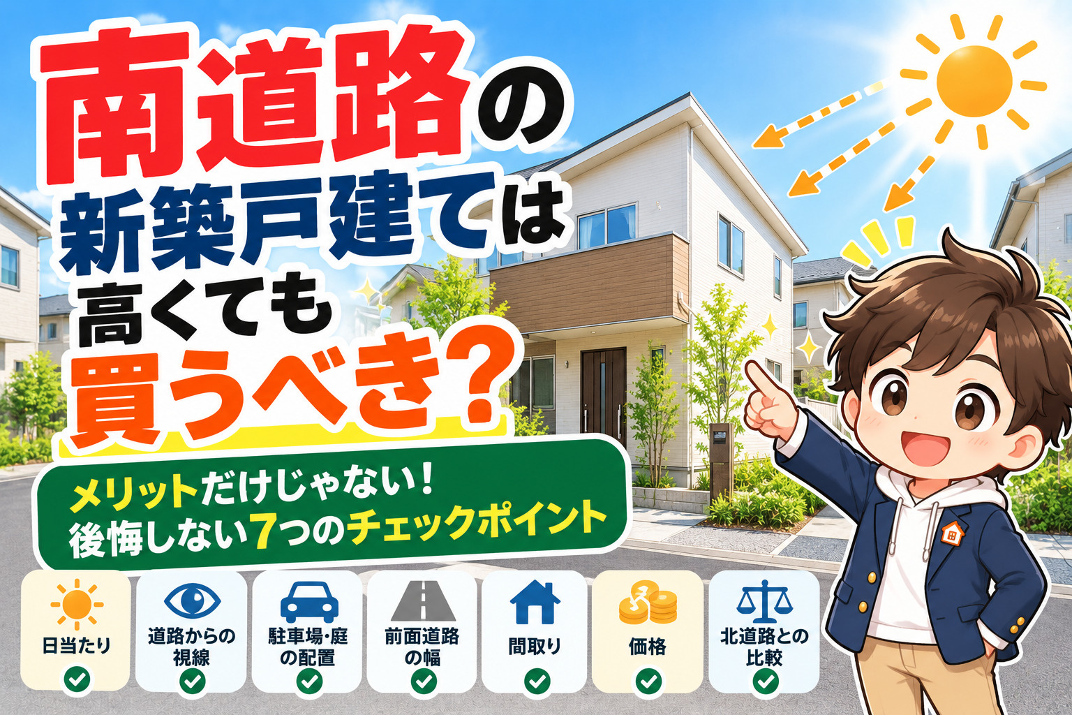 南道路の新築戸建ては高くても買う価値があるのかメリット・デメリットを解説