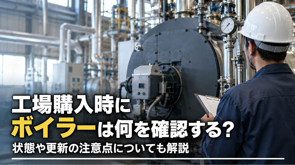 工場購入時にボイラーは何を確認する?状態や更新の注意点についても解説