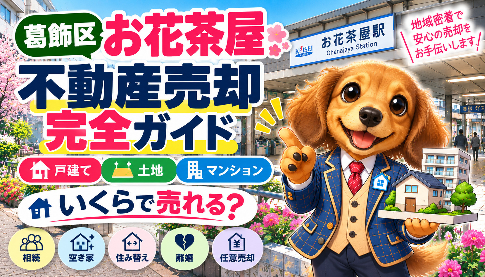 葛飾区お花茶屋の不動産売却・査定を不動産のみらいが解説するタイトル画像
