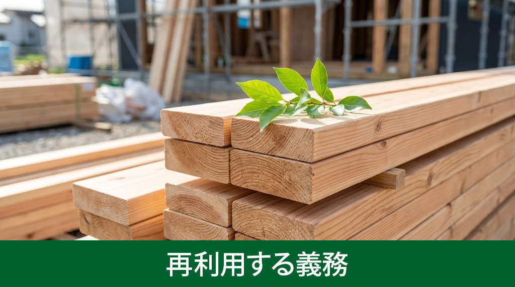 建設リサイクル法による解体木材を再利用する義務