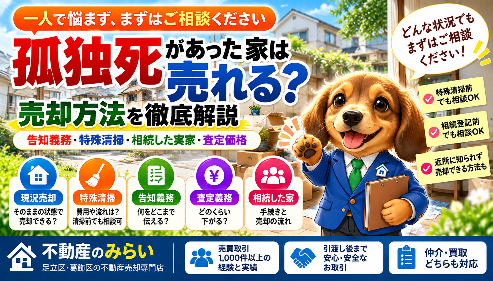 孤独死があった家の売却方法と告知義務・特殊清掃・相続手続きを解説する不動産のみらい