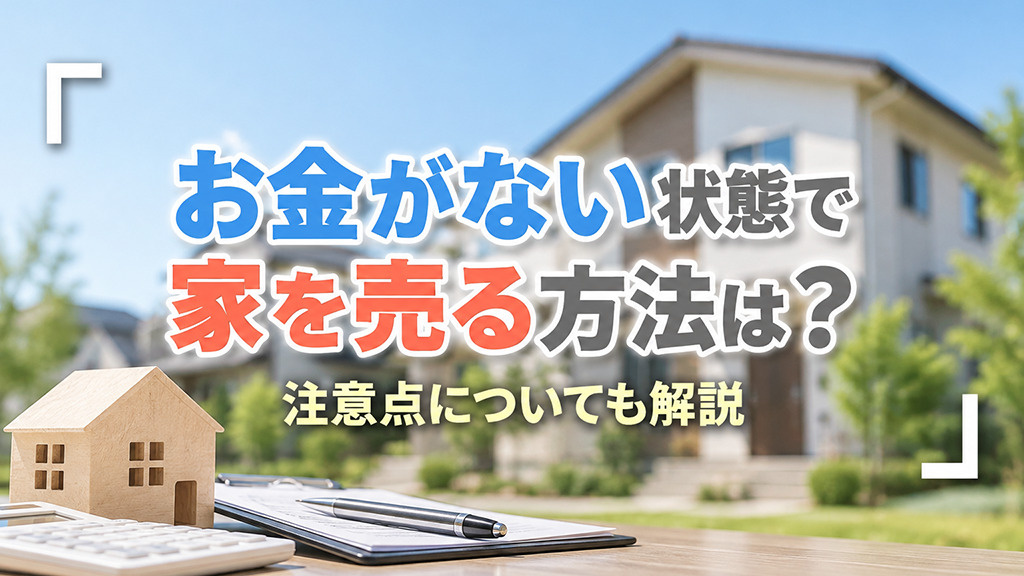 お金がない状態で家を売る方法は?注意点についても解説