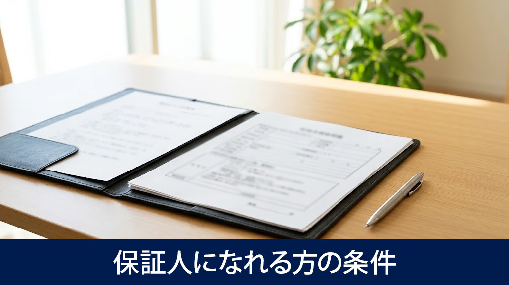 賃貸借契約における保証人になれる方の条件