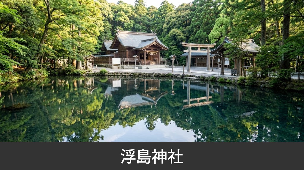 浮島周辺水辺公園に隣接する浮島神社