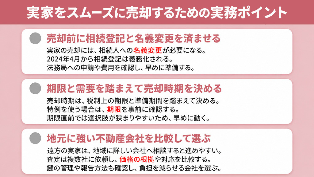 実家をスムーズに売却するための実務ポイント
