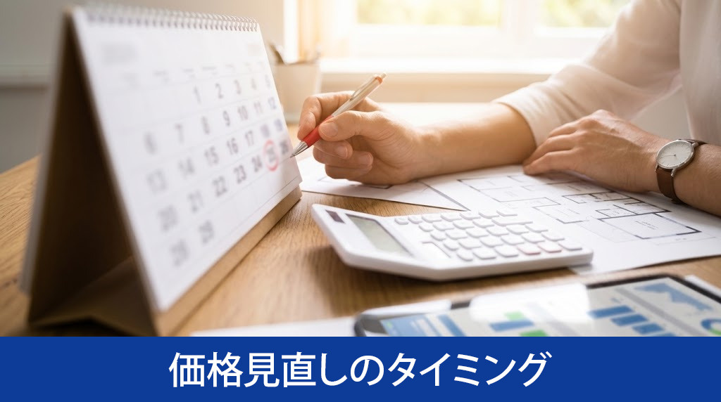 値下げを検討する価格見直しのタイミング