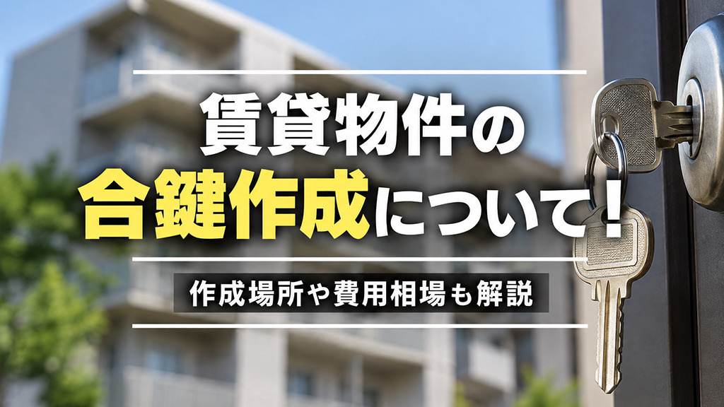 賃貸物件の合鍵作成について!作成場所や費用相場も解説
