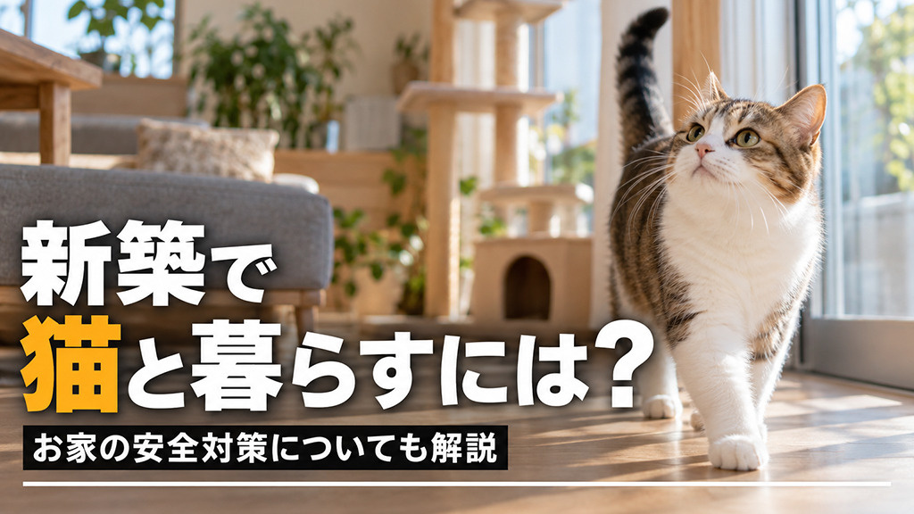 新築で猫と暮らすには?お家の安全対策についても解説