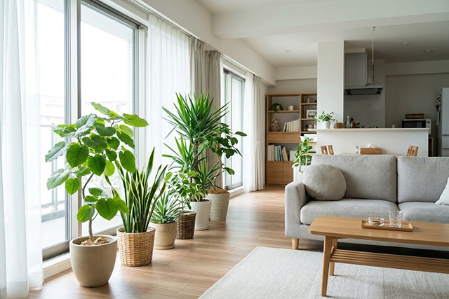 風水を意識した観葉植物の置き場所