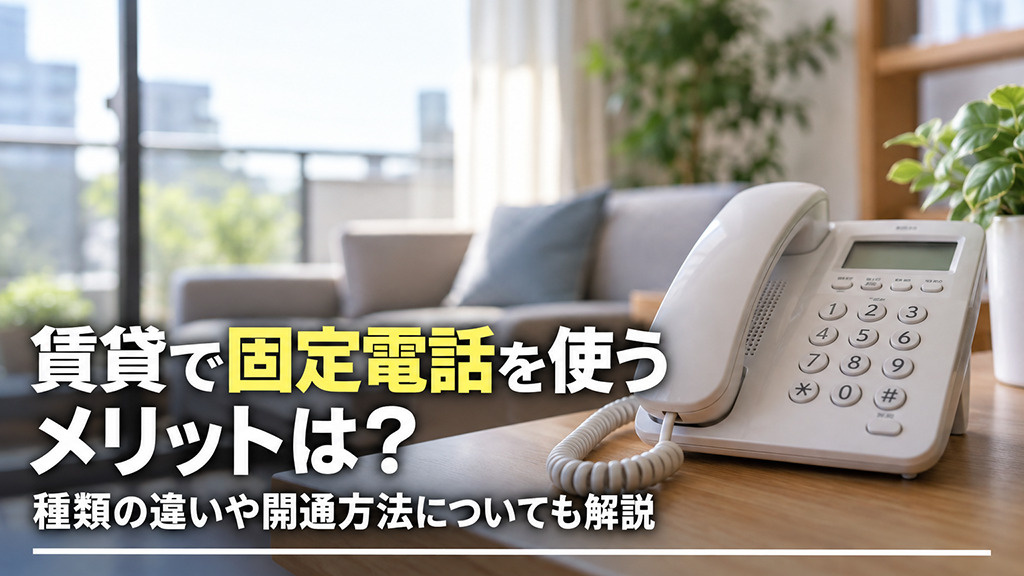 賃貸で固定電話を使うメリットは?種類の違いや開通方法についても解説