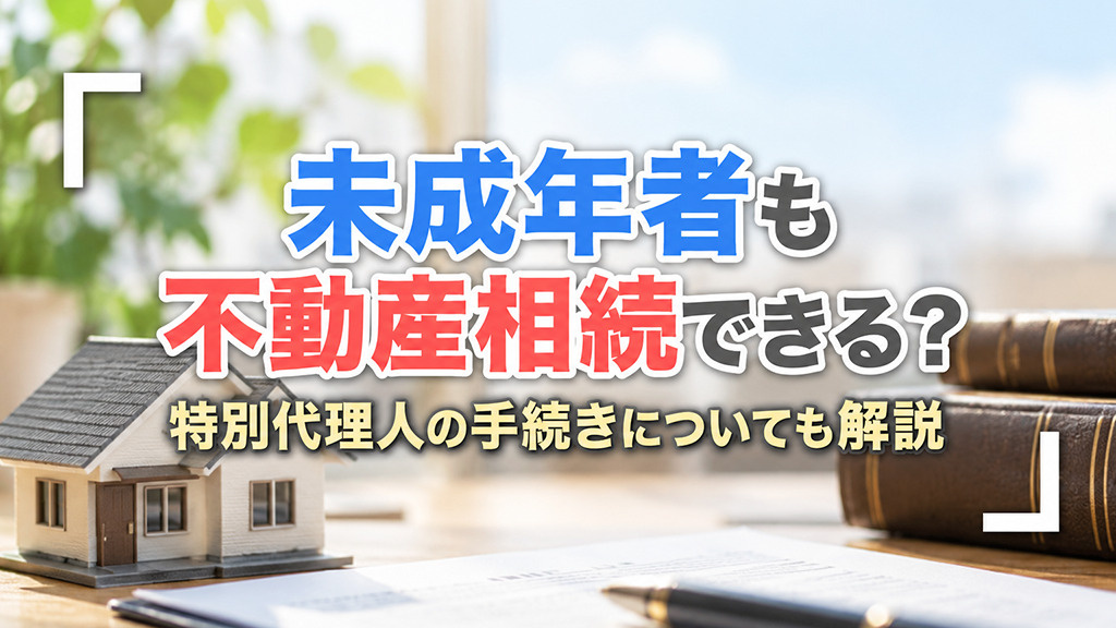 未成年者も不動産相続できる?特別代理人の手続きについても解説