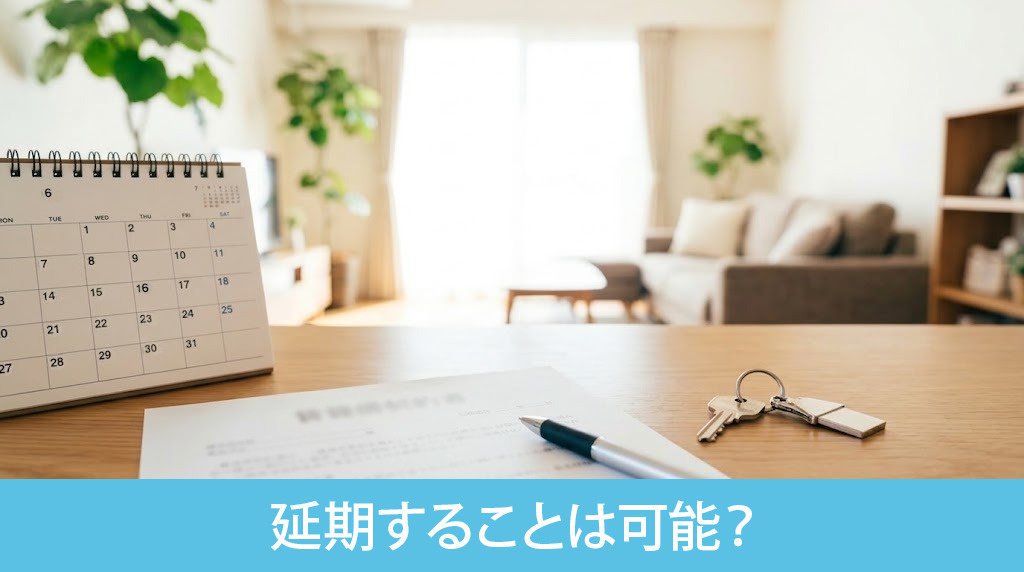 賃貸物件の入居日を延期することは可能?