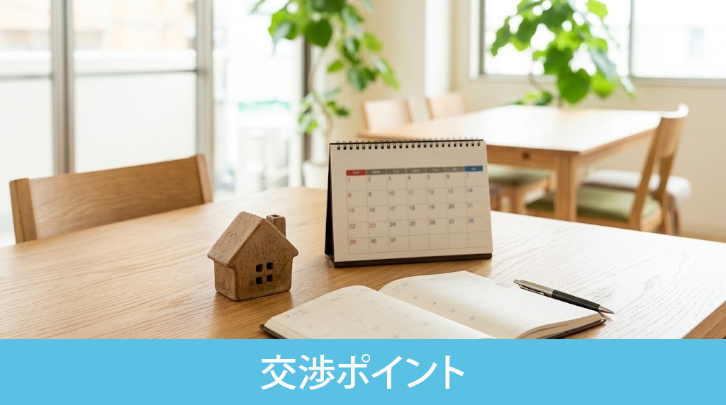 希望の入居日を通すための具体的な交渉ポイント