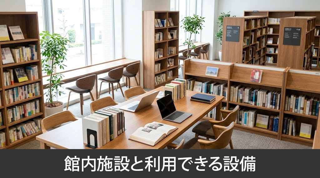 「熊本県立図書館」の館内施設と利用できる設備