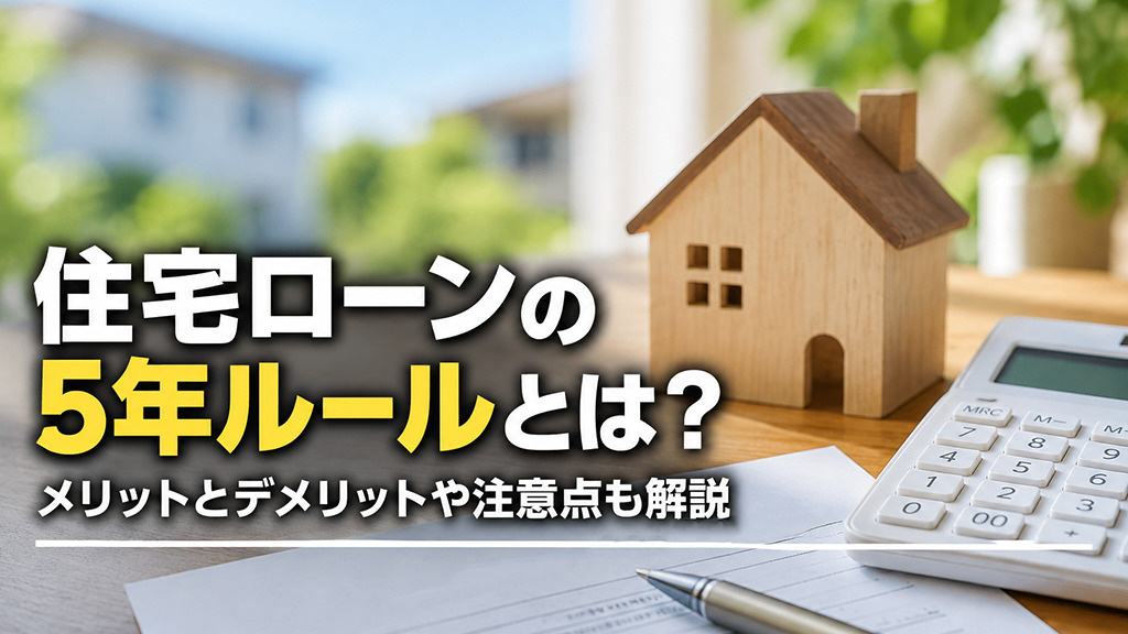 住宅ローンの5年ルールとは?メリットとデメリットや注意点も解説