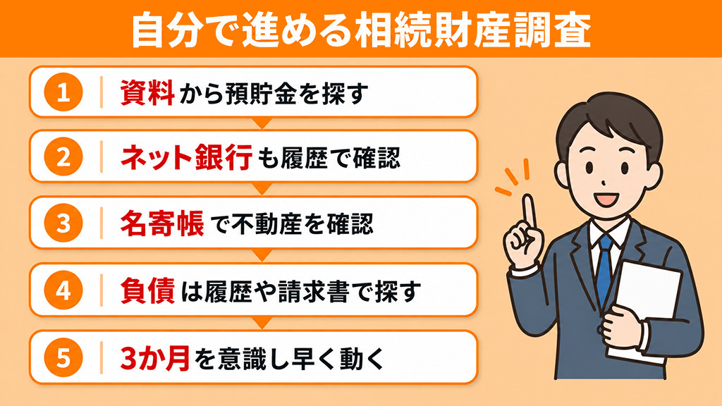 自分で進める相続財産調査