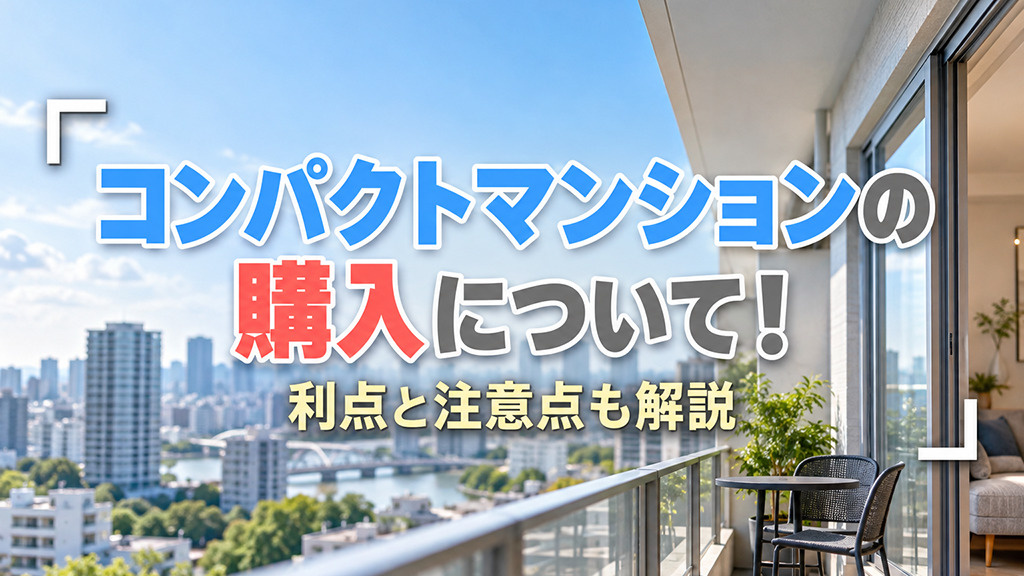 コンパクトマンションの購入について!利点と注意点も解説