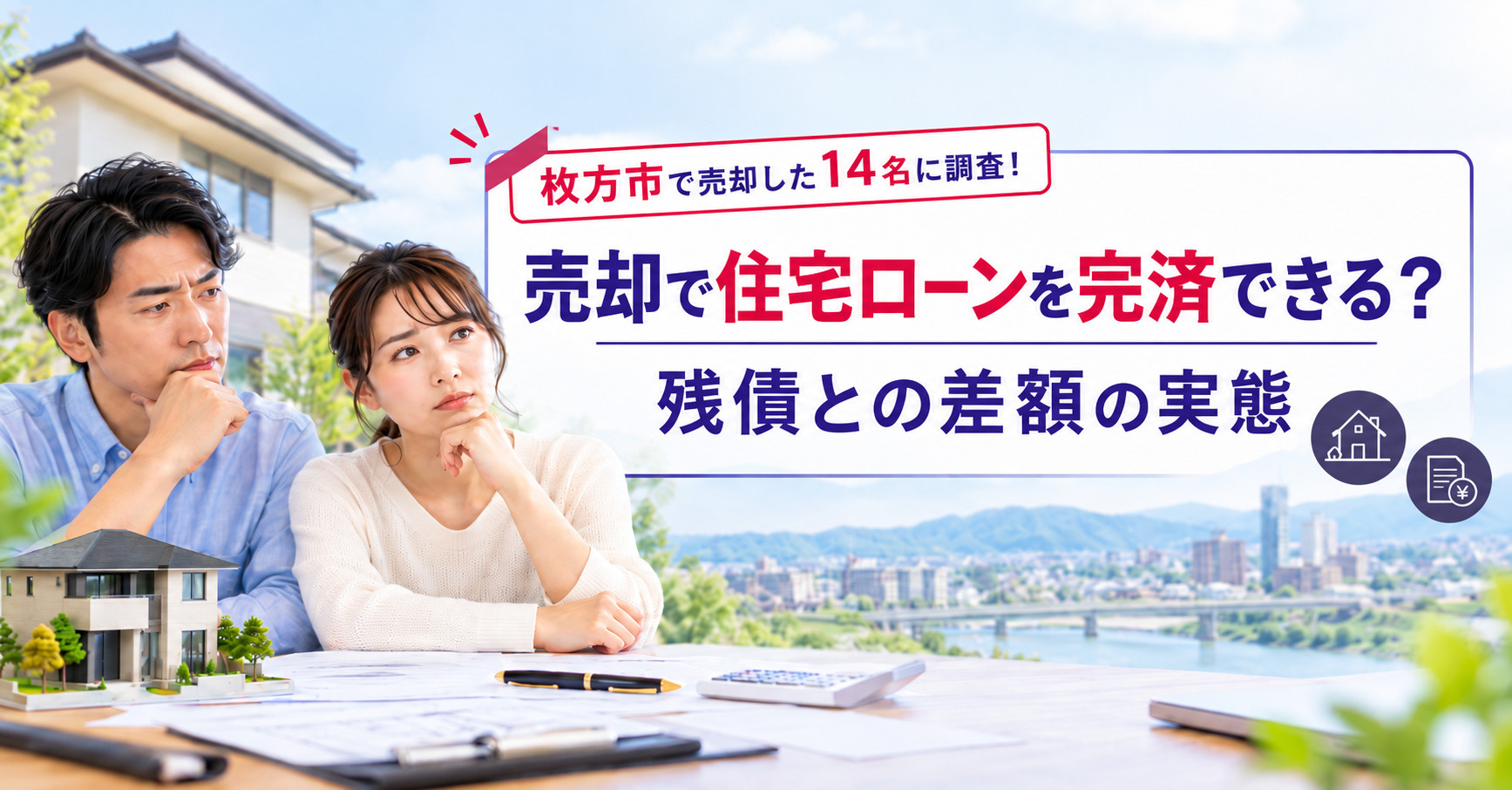 売却で住宅ローンを完済できる?枚方市で売却した14名に調査|残債との差額の実態)