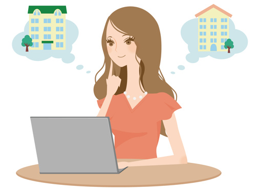 部屋探しをする人