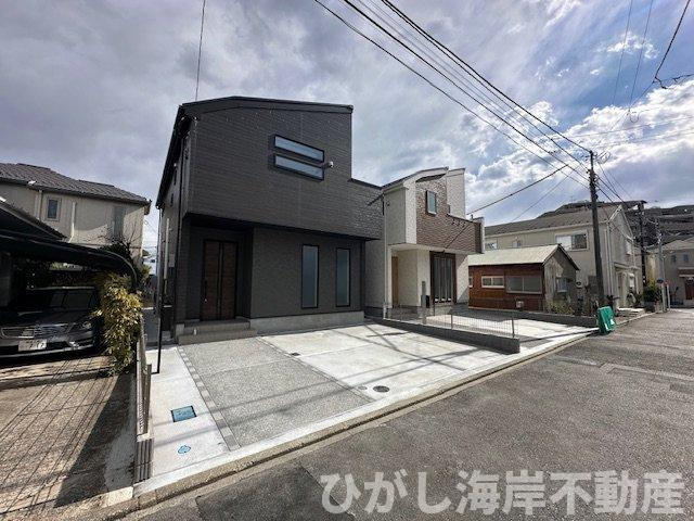 茅ヶ崎市緑が浜　新築戸建　全２棟の前面道路含む現地写真|現地外観
