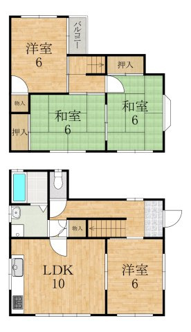 中ノ町戸建の間取り