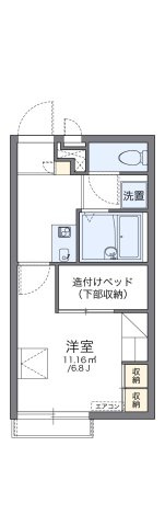 レオパレスフォレーゼ別府の間取り