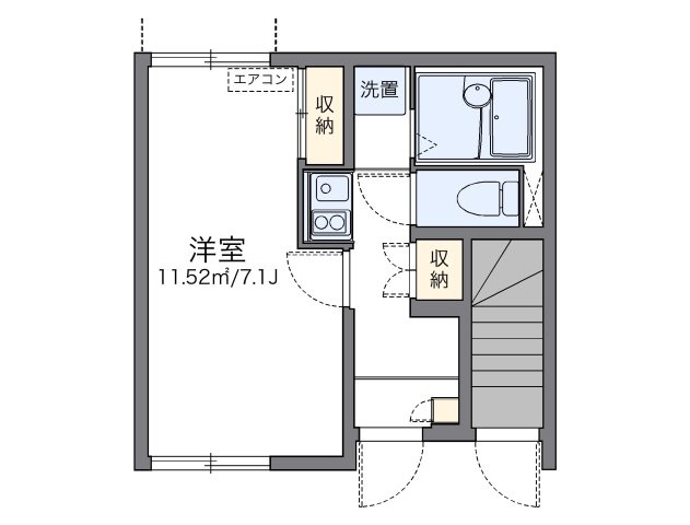 明石市天文町２丁目のアパートの間取り
