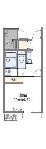 明石市魚住町金ケ崎のアパートの間取り