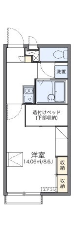 加古川市野口町坂元北５丁目のアパートの間取り