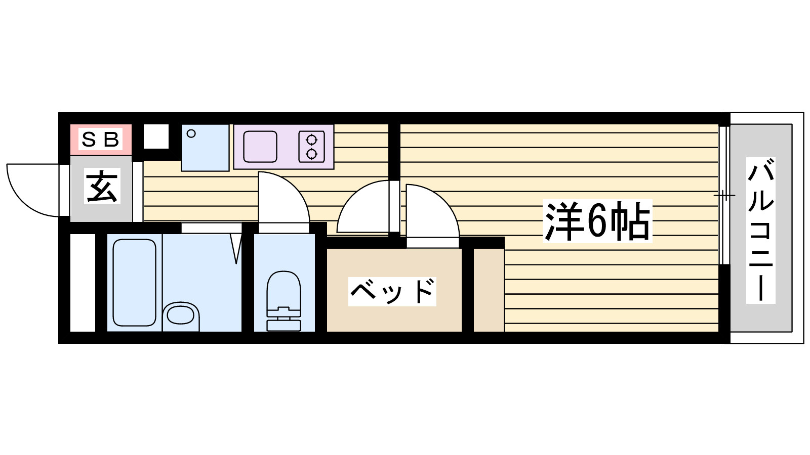 明石市大久保町大窪の賃貸マンションの間取り
