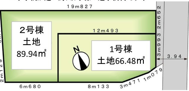 岡本2丁目　新築戸建ての区画図