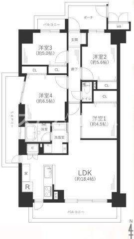 パレ千里壱号棟の間取り