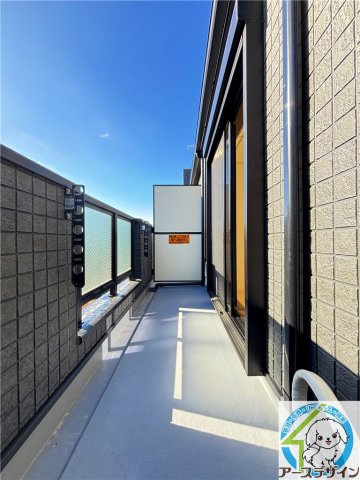 エフコート松江Bのバルコニー