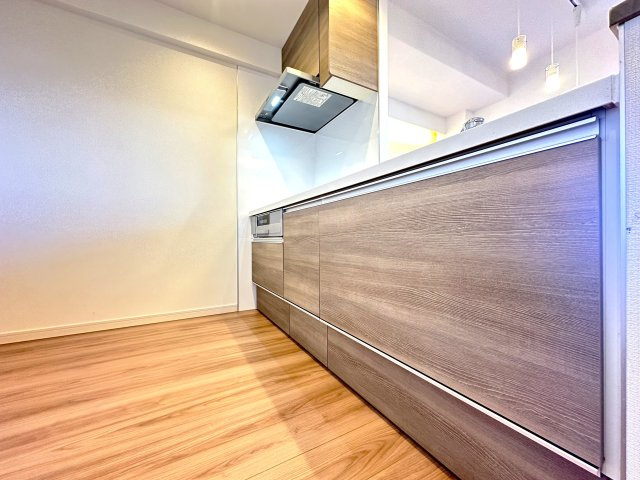 日神パレステージ北千住のキッチン|毎日の料理が楽しくなる、機能的でスタイリッシュなキッチン。収納も豊富で、すっきりとした空間を保ちながら、家族との会話が自然と生まれる心地よい場所です。