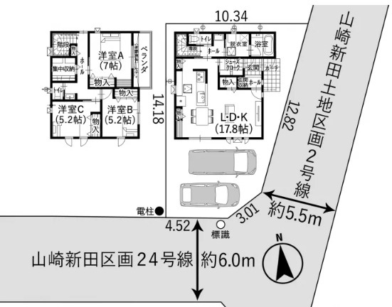 売新築戸建　静岡市葵区山崎１丁目の間取り