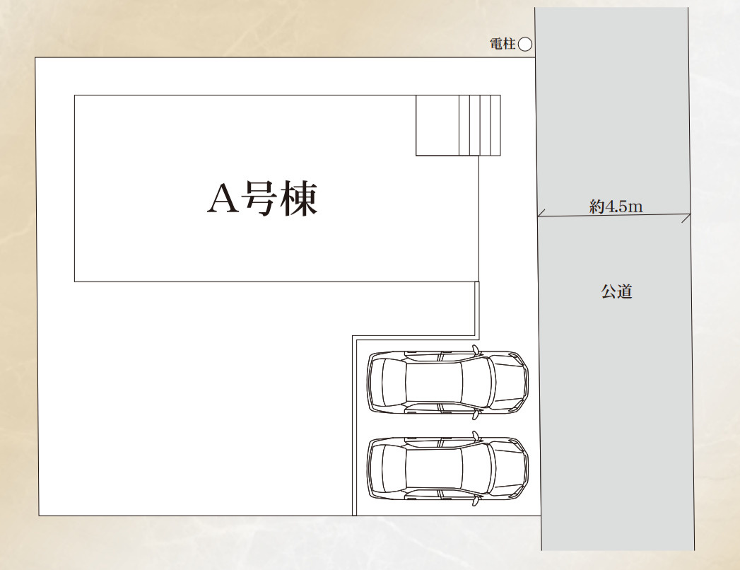 横浜市栄区本郷台４丁目 新築戸建て【仲介手数料無料】カースペース2台の区画図