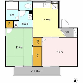 【間取り】 | クレセール八木B