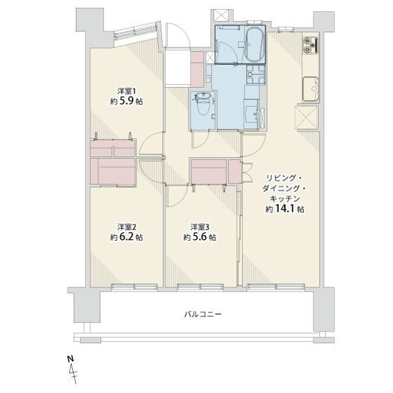 【間取り】 | アンピール美しが丘 | リフォーム済みで気持ちよく新生活を始められます。事務所利用もOKなのでお探しの方はお問合せください