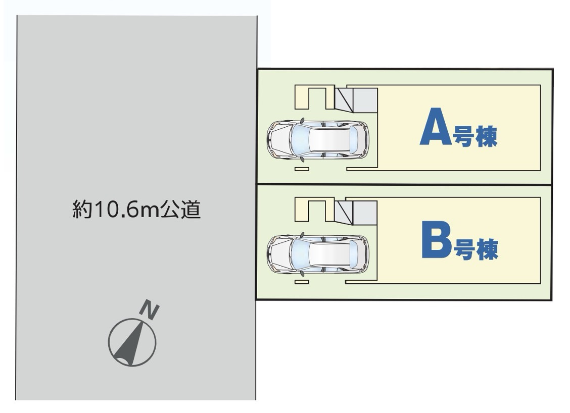 【新築住宅】さいたま市南区辻四丁目 全2棟の区画図