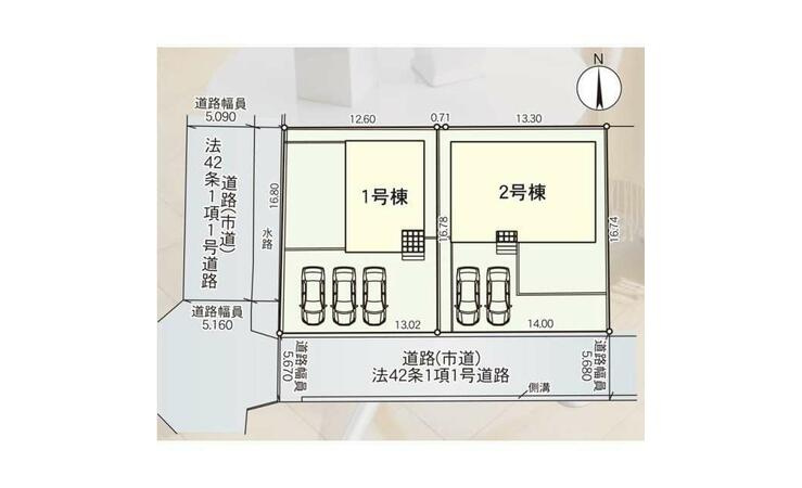 小郡市二森【2号棟】　新築戸建の区画図