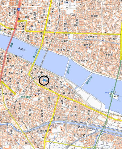 宮崎市城ケ崎 二棟一括マンションの地図