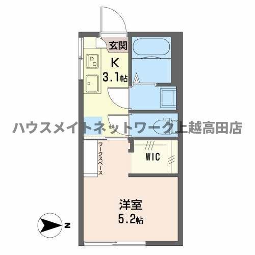 グリーンパレス フィロソフィーの間取り|間取図（グリーンパレス フィロソフィー 0205）1K