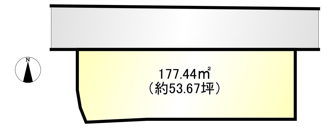 小郡市二タ　売り土地の土地図