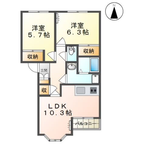 グランチェスタ悠壱番館の間取り