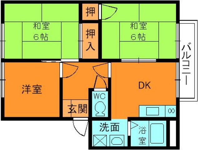 コスモス結崎Ｂの間取り