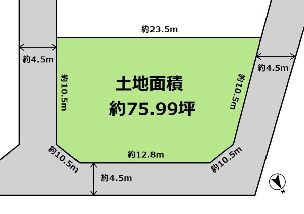 【土地図】 | 河内長野市北貴望ヶ丘　売土地 | 図面と現況が異なる場合は現況を優先します