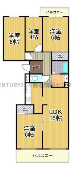 【間取り】 | メゾン春日出２番館 | 5階建の最上階部分！
上階にお部屋が無い為、足音などが気にならず生活して頂けます！