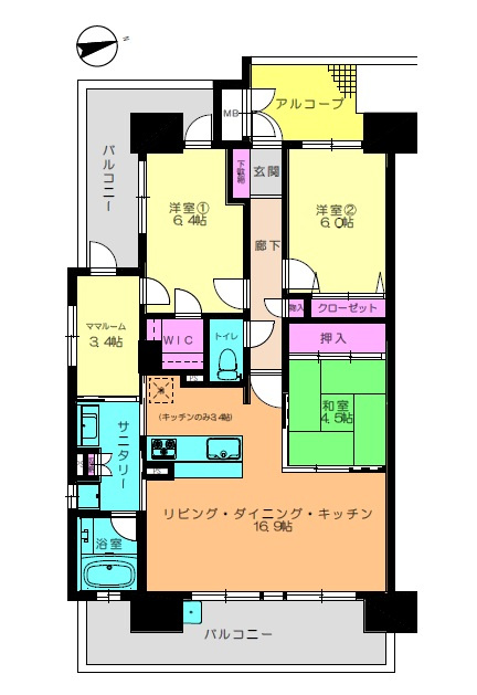アルファステイツ佐古一番町の間取り